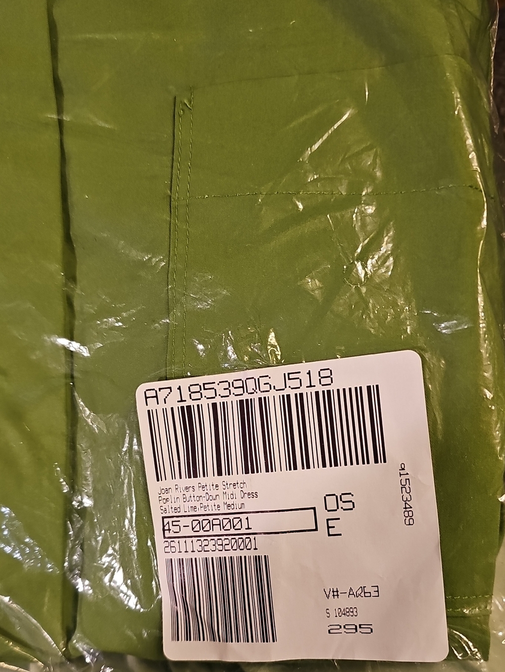 Poplin Button Down Midi Dress Lime Green Short-Sleeve Dress Medium New - Picture 5 of 7